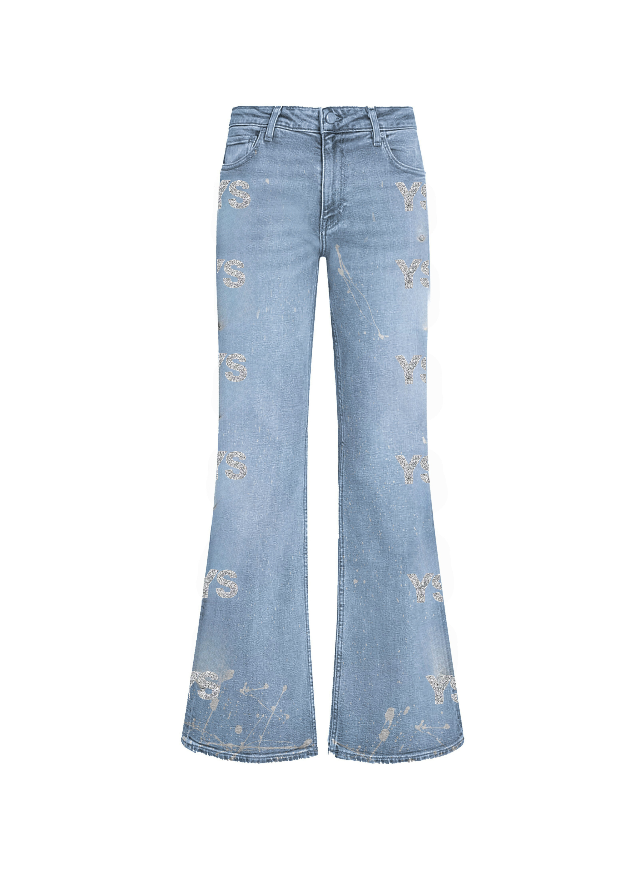 'YS' applique denims