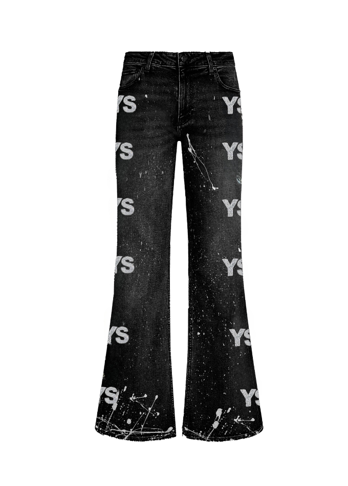 '' YS '' appliqué denim