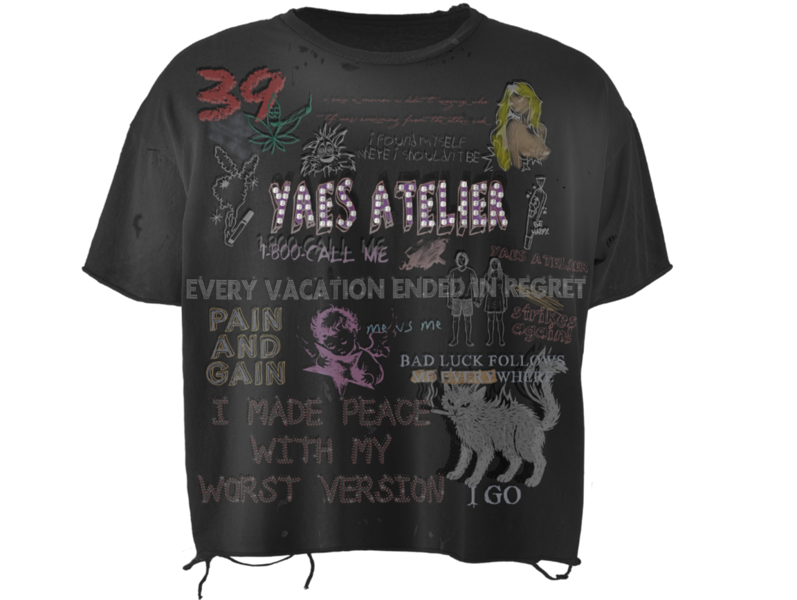 Tattoo Tea Shirt, Black